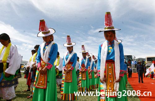 Qinghai-See,Fackellauf ,Peking,2008,,Feuer 0