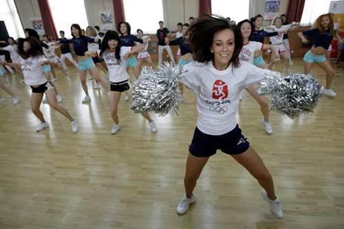 Training,Peking,Cheerleading,Gruppe,Olympischen,Paralympischen Spiele 3
