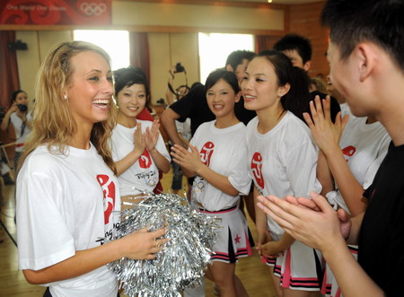 Training,Peking,Cheerleading,Gruppe,Olympischen,Paralympischen Spiele 9