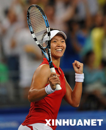 Li Na freut sich für ihren Sieg