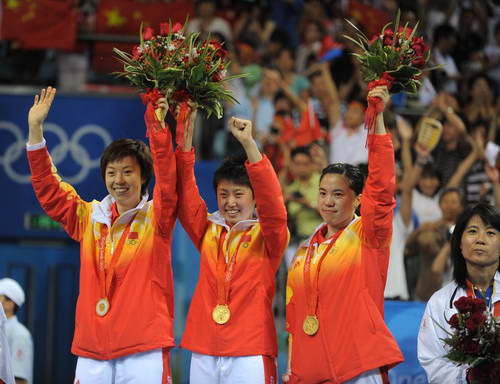 Das chinesische Damenteam hat beim Tischtennis Gold geholt