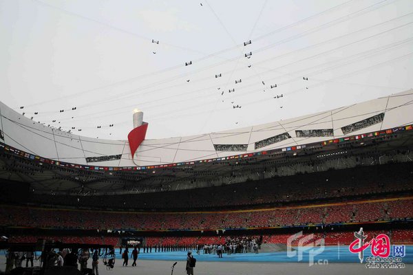 1 Die Beijinger Olympischen Spiele sind seit Sonntag Geschichte. Nun wartet das 'Vogelnest' nur noch auf die Abschlusszeremonie.