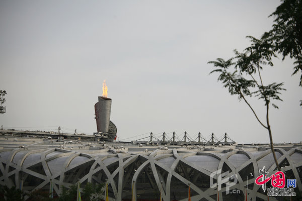 2 Die Beijinger Olympischen Spiele sind seit Sonntag Geschichte. Nun wartet das 'Vogelnest' nur noch auf die Abschlusszeremonie.
