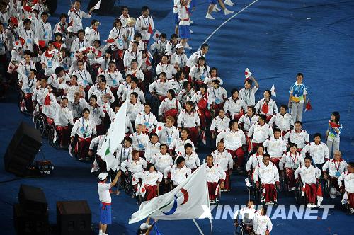 Er?ffnungszeremonie,marschieren,Delegationen,Paralympics,Peking,2008