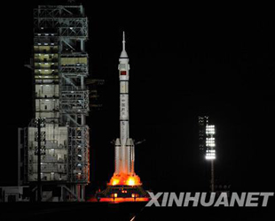 Shenzhou 7 auf dem Weg ins All
