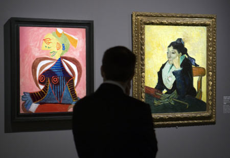 Gem?lde vom spanischen Künstler Pablo Ruiz Picasso (1881-1973) werden im Grand Palais Museum in Parisausgestellt . Die Ausstellung wurde am 26. September 2008 er?ffnet und wird bis zum 2. Februar 2009 dauern.