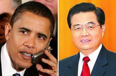 1 Barack Obama hat sich mit Hu Jintao telefonisch für eine engere Beziehung zwischen China und den USA ausgesprochen. Dabei zeigten beide Pr?sidenten den festen Willen, das Verh?ltnis der L?nder verbessern zu wollen.