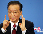 Ministerpr?sident Wen Jiabao stellt sich der Presse