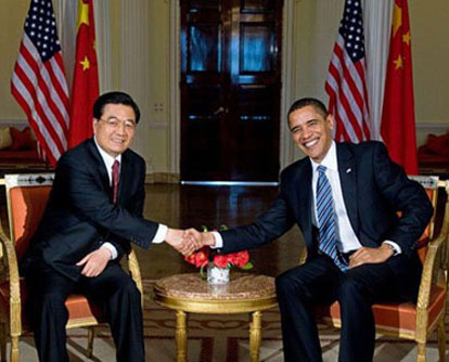 Der chinesische Staatspr?sident Hu Jintao ist am Mittwoch in London mit US-Pr?sident Barack Obama zu Gespr?chen zusammengekommen. Dies ist das erste Treffen der beiden Staatsoberh?upter seit Obamas Amtantritt im Januar.