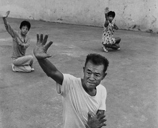 Niu Guozheng's 'Sportliche übungen nach chinesischer Art' thematisiert ein landesweites soziales Ph?nomen der 1990er Jahre. Die Menschen aus allen sozialen Schichten begannen, sich für Qigong zu begeistern, einer Art der sportlichen übung mit Schwerpunkt auf der Atmung.
