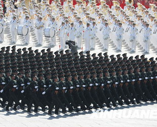 Formation der Studenten der Militärhochschule für das Heer