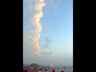 Der Tian'anmen-Platz in der Morgendämmerung.