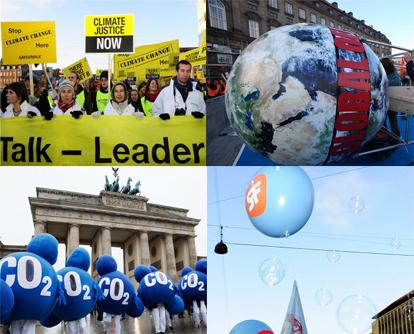 Zehntausende Klima-Aktivisten aus verschiedenen Ländern kamen am Samstag im Stadtzentrum Kopenhagens zusammen, um die Notwendigkeit des Erreichens eines 'echten Deals' bei den UN-Klimawandel-Gesprächen hervorzuheben.