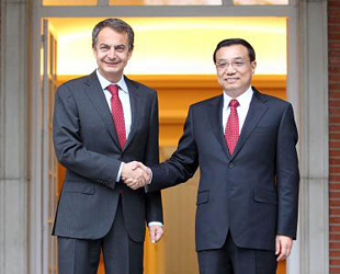 Der chinesische Vizeministerpräsident Li Keqiang hat am Mittwoch in Madrid den spanischen Ministerpräsidenten José Luis Rodriguez Zapatero getroffen.