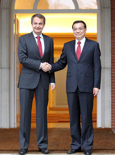 Der chinesische Vizeministerpräsident Li Keqiang hat am Mittwoch in Madrid den spanischen Ministerpräsidenten José Luis Rodriguez Zapatero getroffen.