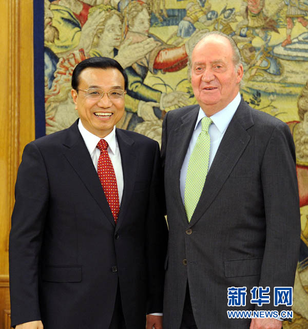 Der chinesische Vizeministerpräsident Li Keqiang hat am Mittwoch in Madrid den spanischen König Juan Carlos I getroffen. 