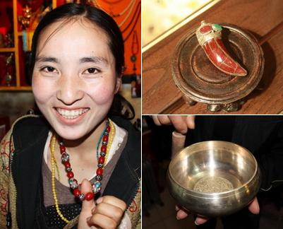 Will man von seiner Chinareise traditionellen tibetischen Schmuck mit nach Hause nehmen, braucht man nicht unbedingt nach Tibet zu reisen. Selbst im Gebiet um den Shichahai-See, einem der bekanntesten Orte für Touristen in Beijing, kann man mehrere Läden für tibetischen Schmuck entdecken.