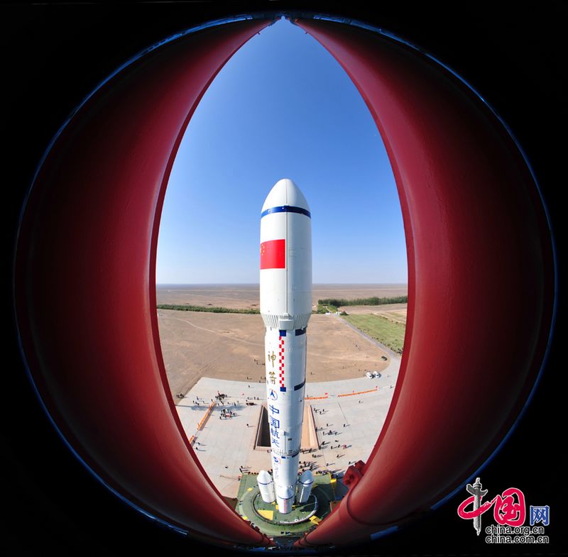 Chinas erste Weltraumstation, die 'Tiangong-1', soll am Donnerstagabend ins All gebracht werden.