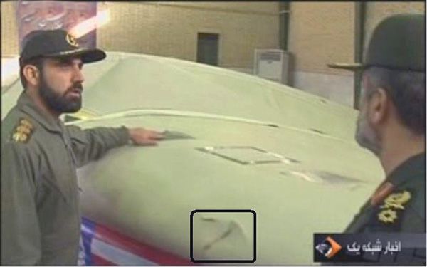 Das iranische Militär hat gestern in mehreren Fernsehprogrammen ein Video über ein amerikanisches UAV (unbemanntes Flugzeug) des Typs RQ-170 veröffentlicht, das angeblich von der iranischen Luftabwehr abgeschossene wurde.