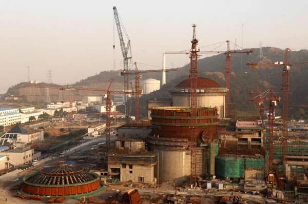 An extension of the Qinshan Nuclear Power Plant was constructed in December 2010. [Photo / Xinhua]