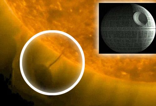 Sonne ,Mysteriöses Objekt, NASA , Planet, Protuberanz , Korona ,Todesstern