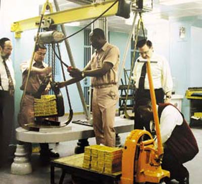 Goldtresor, Goldbarren, Gold, Liberty Street 33 , New York , Federal Reserve Bank