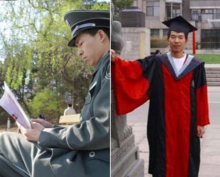 Seit dem Gymnasium hatte Gan Xiangwei den Traum, an die renommierte Peking-Universität zu kommen. Und er hat es geschafft. Er wurde 2007 Sicherheitsmann an der Uni, und ein Jahr später wurde er an der Abteilung für chinesische Sprache angenommen.