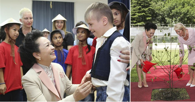 Xis Ehefrau besucht Sonderschule in Belgrad