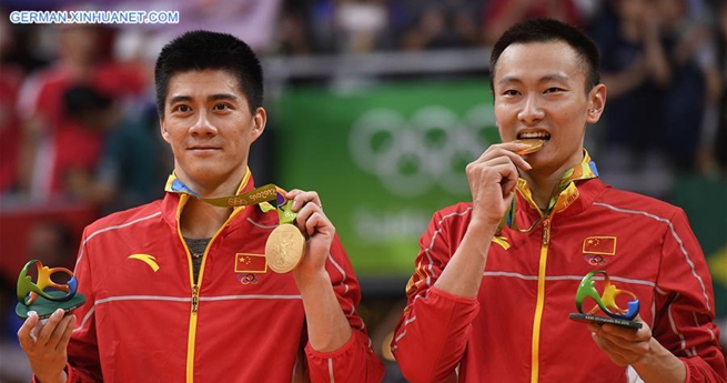 China gewinnt Goldmedaille im Badminton M?nner-Doppel
