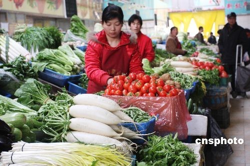 2月のCPIが8.7％上昇　国家統計局が11日に発表したデータによると、中国の2月の消費者物価指数（CPI）は、前年同期に比べ8.7％上昇した。