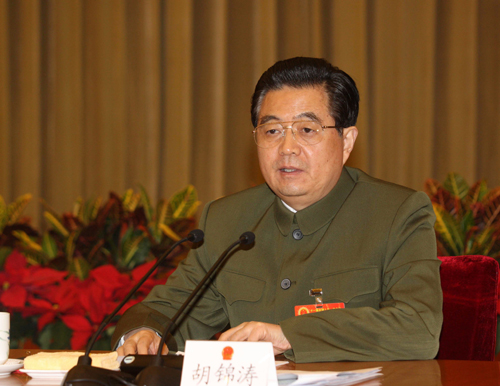 中国共産党中央総書記・国家主席・中央軍事委員会主席の胡錦涛氏は3月10日、第11期全国人民代表大会第1会議の解放軍代表団全体会議に出席し、重要な談話を発表した。