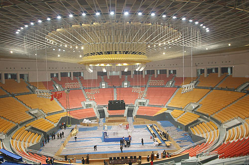 图文：北京工人体育馆竣工 体育馆内全景
