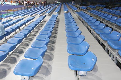 图文：击剑馆迎来“好运北京”赛 整洁的座席