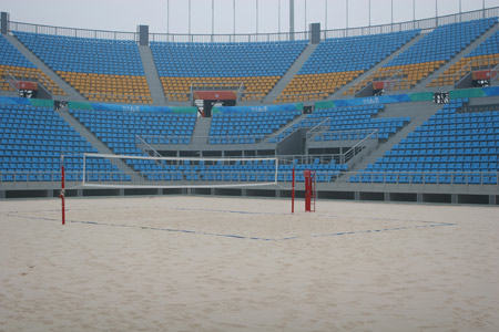 图文：沙滩排球场完成验收 主场内景