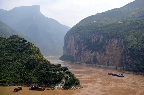 三峡ダム、水位を175メートルに引き上げ（2008年9月7日撮影）