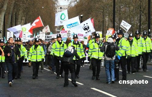 主要20カ国・地域金融サミット（G20）の開催を控え、ロンドンでは厳重な警備体制が敷かれている。