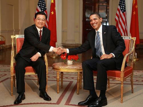 G20金融サミットに出席するため、イギリスを訪問中の中国の胡錦涛国家主席は1日、ロンドンでオバマ米大統領と会談した。これは、オバマ大統領の就任後初めての中米首脳会談となる。