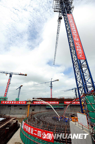 正在建設中的福建福清核電站2號機組核島反應堆廠房（6月17日攝）。新華社記者 張國俊攝