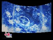 イナクッスの展示「青花流水」自然循環の物語を全天周映像でダイナミックに表現する