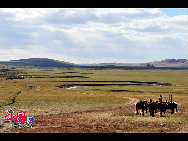 内蒙古ホロンバイル草原の秋