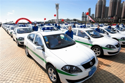大連、新エネルギー車400台をタクシーに導入