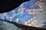 2010年、上海万博中国館の100ｍのスクリーンに再現された「清明上河図」。