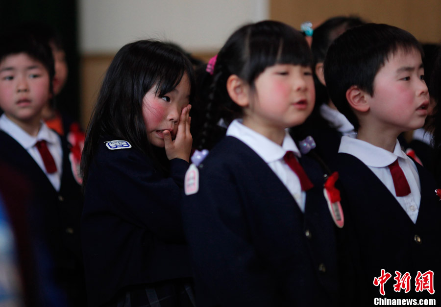 日本灾区幼儿园举行毕业典礼