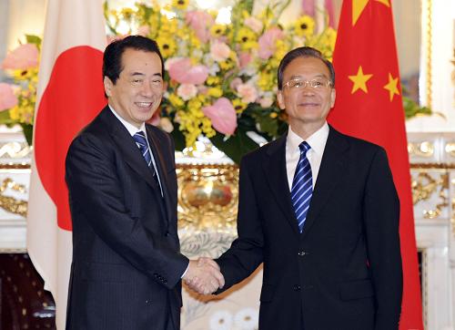 温総理、日本の菅直人首相と会談
