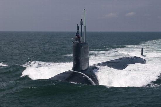 資料写真:米最新型のバージニア級攻撃原子力潜水艦テキサス