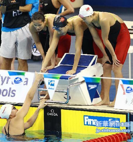 世界水泳選手権　中国が女子400㍍メドレーで銀メダル　
