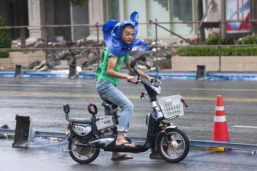 台风“梅花”袭击江苏启东