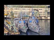 1月に長崎港で撮影された建造中のあきづき型護衛艦とあたご型護衛艦 ｢中国網日本語版(チャイナネット)｣　2011年9月8日