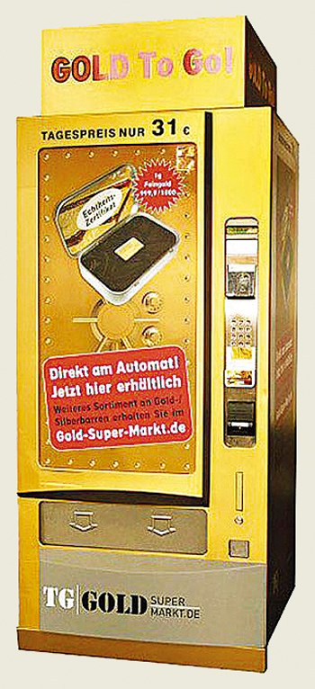 中国初の金の自販機、北京に登場へ