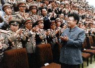1988年、部隊を視察する金正日氏